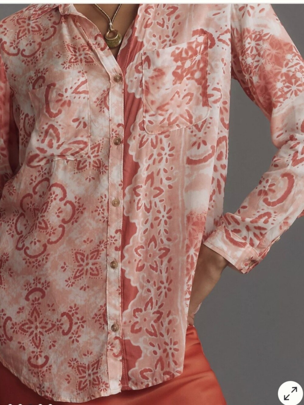 Anthropologie Pilcro The Romy Relaxed Buttondown Shirt